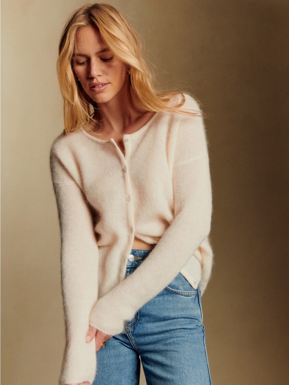 Sézane Gaspard Cardigan Ecru - Picture 7 of 7
